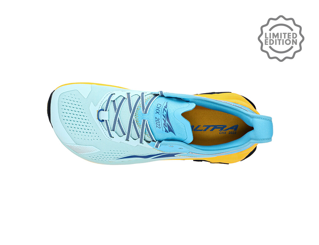 Yellow / Blue Men's Altra Running Olympus 5 Chamonix Trail Running Shoes | 94507-CKGY