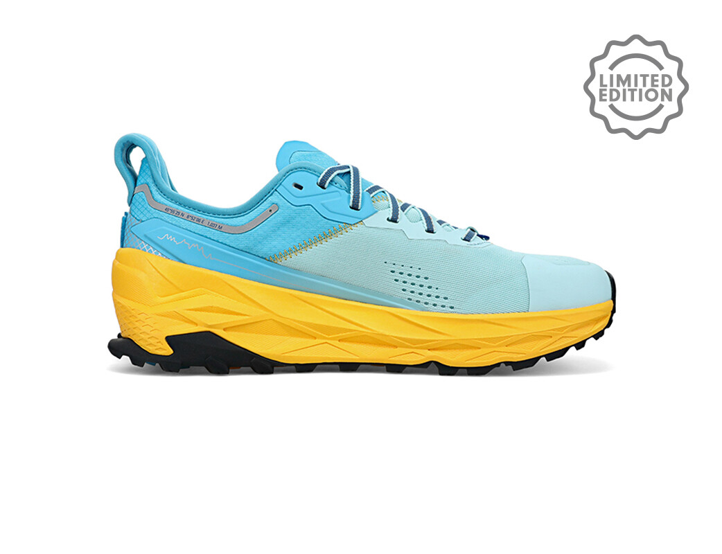 Yellow / Blue Men's Altra Running Olympus 5 Chamonix Trail Running Shoes | 94507-CKGY