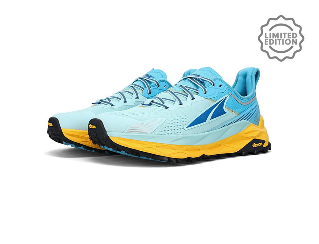 Yellow / Blue Women's Altra Running Olympus 5 Chamonix Trail Running Shoes | 34169-SUIC